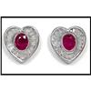 Image 1 : 18K RUBY EARRINGS BAGUETTE DIAMONDS WERE $1,700#1607229
