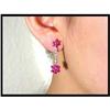 Image 1 : COLLECTION QUALITY RUBY DIAMOND EARRINGS OF 18K#1607240