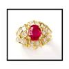 Image 1 : 18K Yellow Gold Merit Award Ruby Diamond Ring #1607258