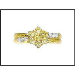 NATURAL INTENSE YELLOW BRILLIANT 18K DIAMOND #1607398