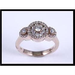 Stunning 14K Rose Gold Diamond Ring #1607403