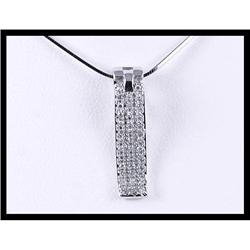 Exquisite 14K White Gold Diamond Pendant #1607416