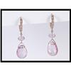 Image 1 : 14K Pink Gold Pink Turmaline Earrings #1607444