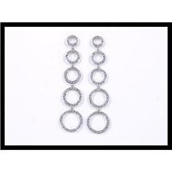 14K White Gold Diamond Earrings #1607457