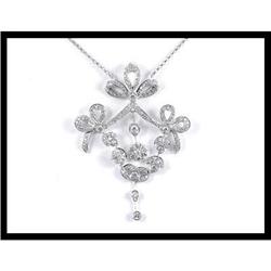 18K White Gold Diamond Necklace #1607467