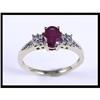 Image 1 : Splendid 14K Yellow Gold Ruby and Diamond Ring #1607475