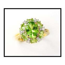 18K Yellow Gold Designer Peridot Diamond #1607500