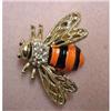 Image 1 : RHINESTONE&ENAMEL BUMBLE BEE BROOCH #1607612