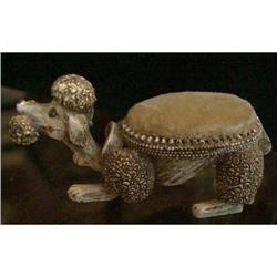 CAST METAL PIN CUSHION - FANCY POODLE #1607622