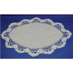 40's Bobbin Lace & Embroidery Center Piece #1607682