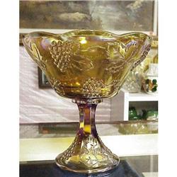 IMPERIAL CARNIVAL IRIDESCENT GLASS COMPORT #1607703