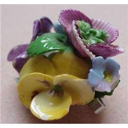 COALPORT CHINA FROLAR BROOCH #1607705