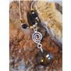 Image 1 : Rare black jade , crystal and Sterling silver #1607898