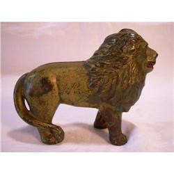 Vintage Cast Iron Lion Bank #1607980