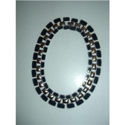 Napier Signed Deco Style Link Necklace #1608013