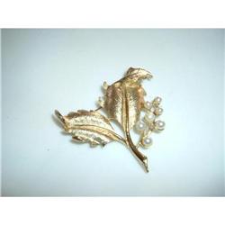 Large Goldtone Metal Brooch #1608019