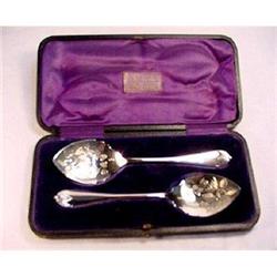 Cased Set Sterling Silver Jam Spoons, 1907. #1608241