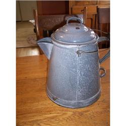 Large Gray Enamel Coffee Boiler #1608252