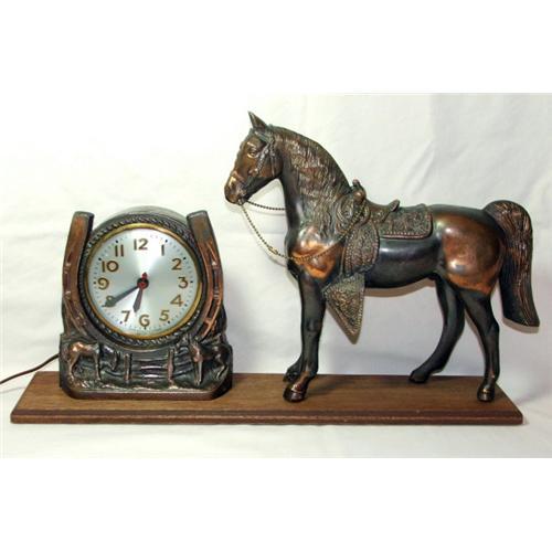 1930's Sessions Western Horse Mantle Clock 1608449