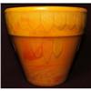 Image 1 : Akro Agate Marbelized Banded Dart Flower Pot #1608451