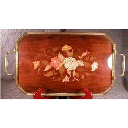 MARQUETRY Tray, Inlaid Wood, SORRENTO, Italy #1608555