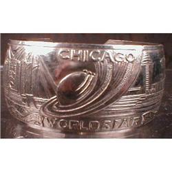 Chicago WORLDS Fair 1933 CUFF Bracelet VINTAGE #1608559
