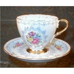 SHELLEY Crochet CUP & Saucer - VINTAGE #1608562