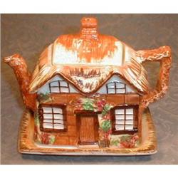 PRICE Bros. COTTAGE Teapot & Tile - ENGLAND #1608563