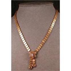 BOOK Chain NECKlace CAMEO Victorian GOLDfilled #1608571