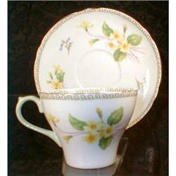 SHELLEY Yellow PRIMROSES Tea CUP+Saucer VINTAGE#1608630