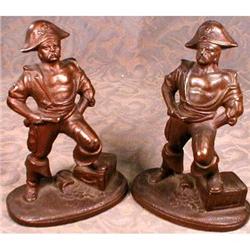 PIRATE Buccaneer Bookends Bronzed - ANTIQUE #1608639