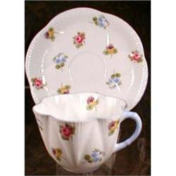 SHELLEY Rose PANSY Forget-ME-Not CUP Saucer #1608649