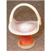 Image 1 : AKRO Agate SLAG Glass BASKET -Orange CARAMEL- #1608694