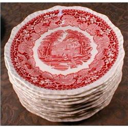 MASONS Vista  BREAD Butter PLATES Pink (10) TEN#1608728