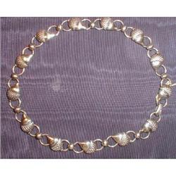 DANECRAFT Sterling ACORN Necklace -VINTAGE- #1608733