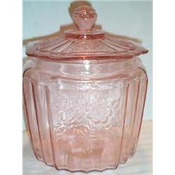 Pink Mayfair Open Rose Covered Cookie Jar #1608767