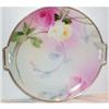 Image 1 : Hand Painted German Rose Handled Cake Plate #1608769