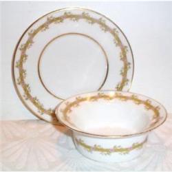 Four Limoges Floral Ramekins and Underplates #1608840