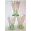 Image 1 : Three Tiffin Flying Nun Green Footed Goblets #1608889