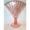 Image 1 : Pink Depression Glass Large Footed Fan Vase #1608899