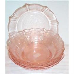 Six Pink American Sweetheart Cereal Bowls #1608928