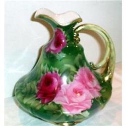 Hand Painted Rose Nippon Ewer, Pitcher #1608940