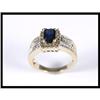 Image 1 : 14K Yellow Gold Diamond and Sapphire Ring #1609022