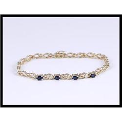 Lovely 14K Yellow Gold Sapphire and Diamond #1609055