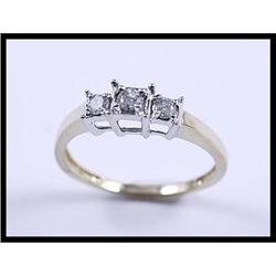 Lovely 14K Yellow and White Gold Diamond Ring #1609065