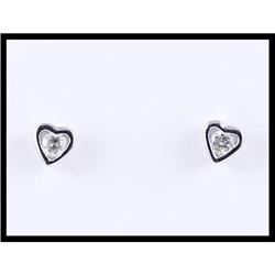 Adorable 18K White Gold Diamond Heart Shaped #1609069