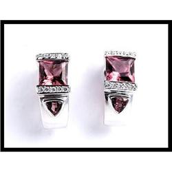 A Pair of Pink Tourmaline Earrings #1609087