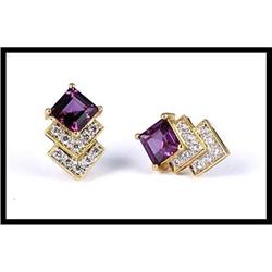 CLASSY 18K YELLOW GOLD ALEXANDRITE AND DIAMOND #1609090