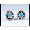 Image 1 : 18K Yellow Gold Opal Diamond Earrings #1609102