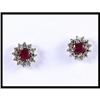 Image 1 : Simple Ruby Diamond Earrings #1609118